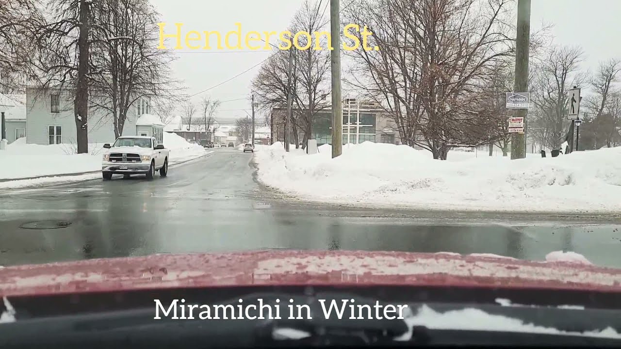 Exploring the town of Miramichi in Winter.