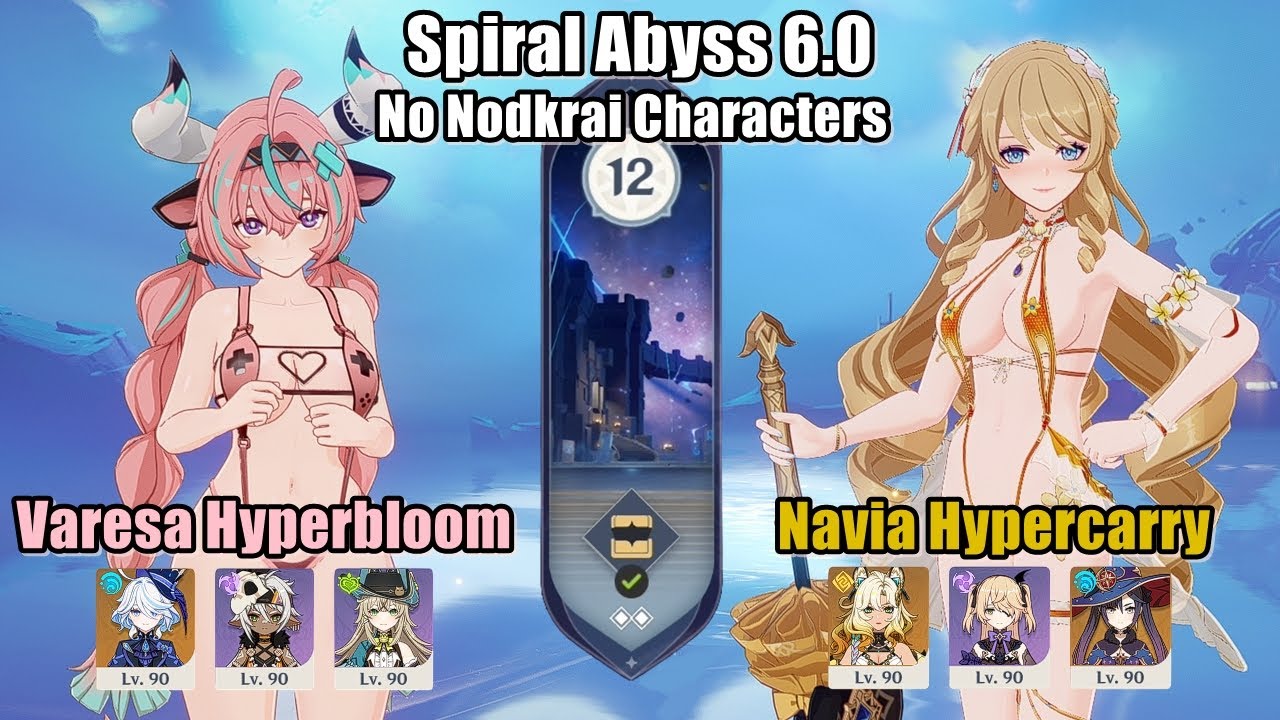 Spiral Abyss 6.0 / Varesa C0 Hyperbloom и Navia C0 Hypercarry | Genshin Impact