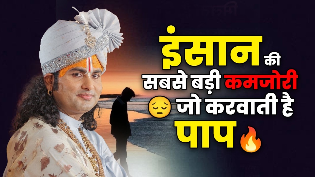 इंसान की सबसे बड़ी कमजोरी 😔 जो करवाती है पाप 🔥 श्री अनिरुद्धाचार्य जी महाराज