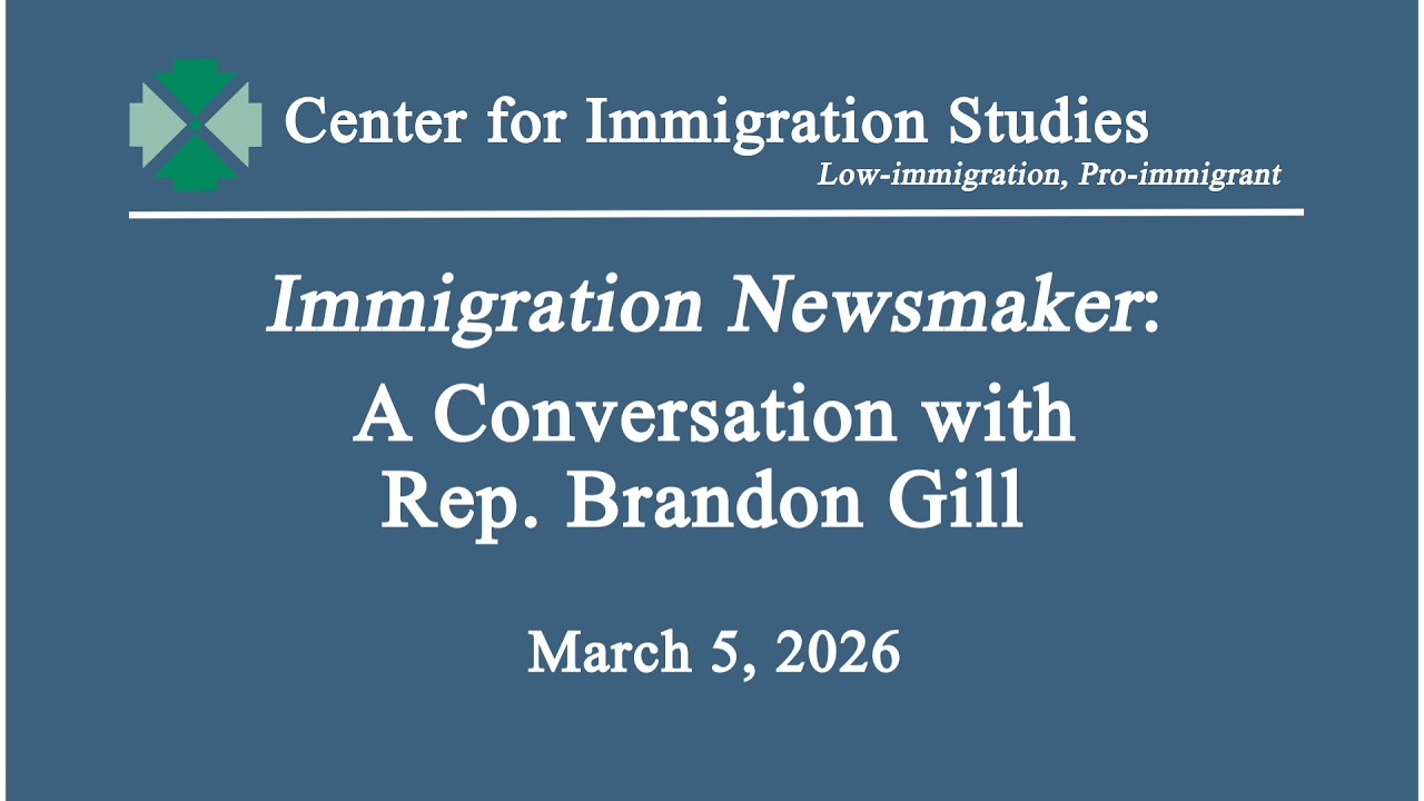 Immigration Newsmaker: A Conversation with Rep. Brandon Gill