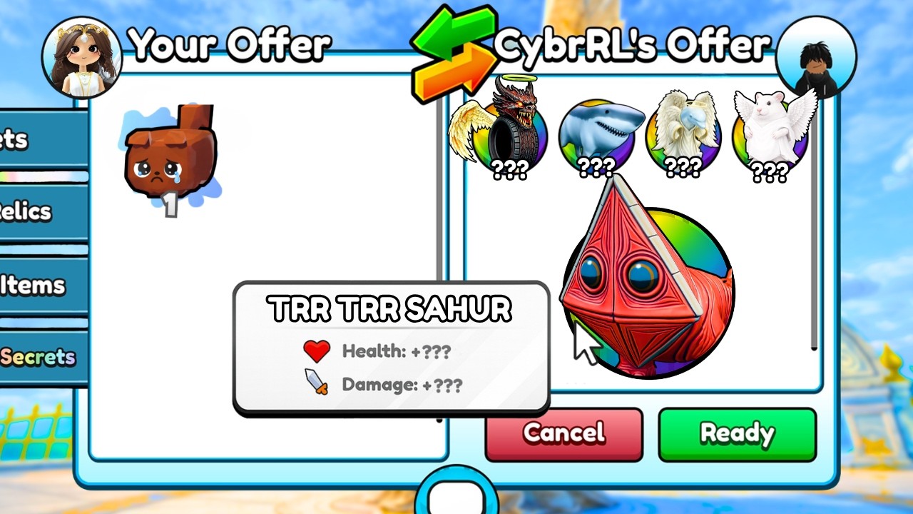 Trading NOTHING For TRR TRR TRR SAHUR In Brainrot Evolution (Roblox)