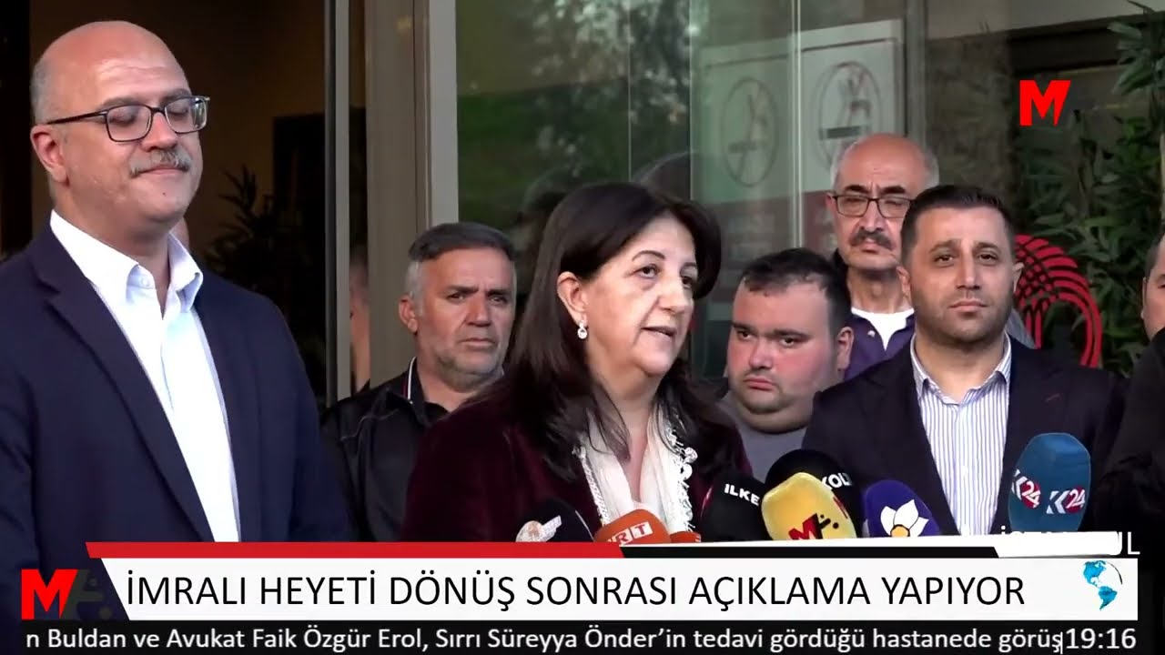 İMRALI HEYETİ DÖNÜŞ SONRASI AÇIKLAMA YAPIYOR