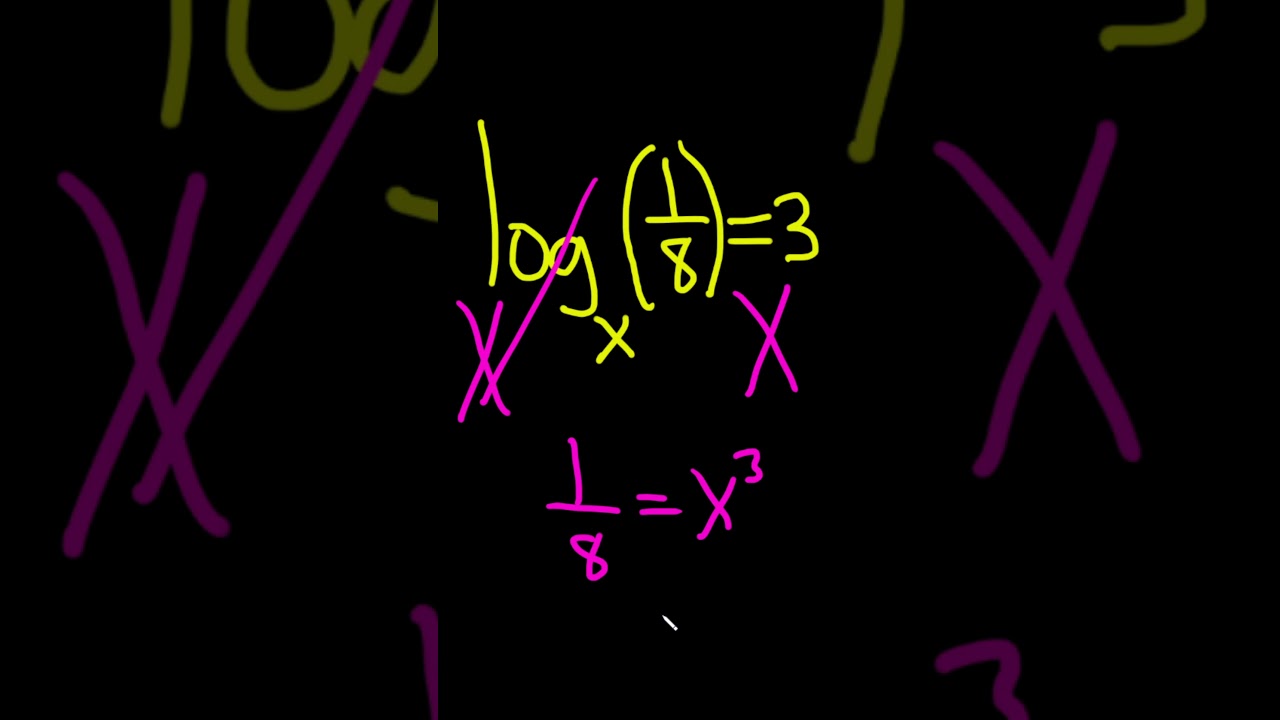 How to Solve for the Base in a Logarithmic Equation #shorts