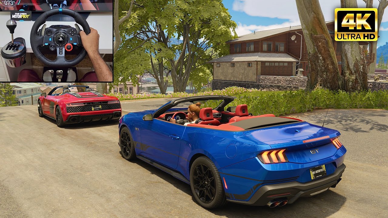 Ford Mustang GT & Audi R8 Spyder | The Crew Motorfest | Logitech g29 gameplay