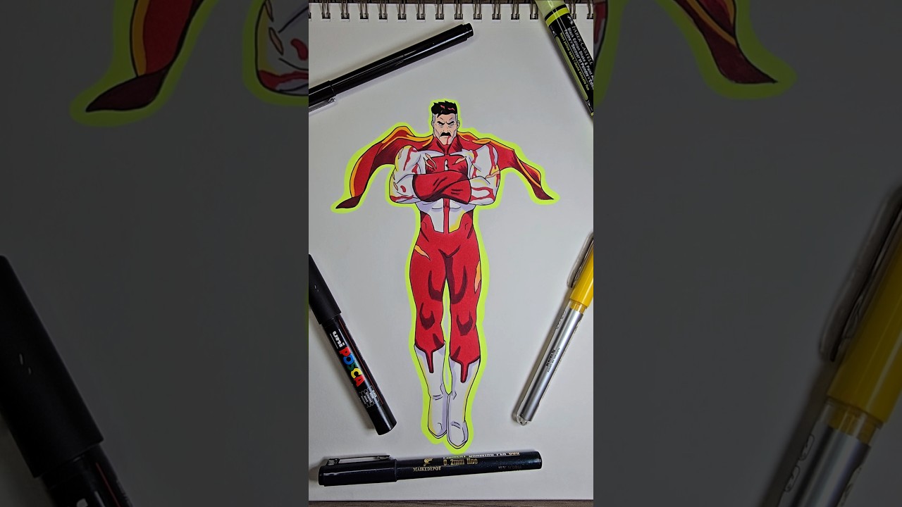 Painting omni-man from invincible 
