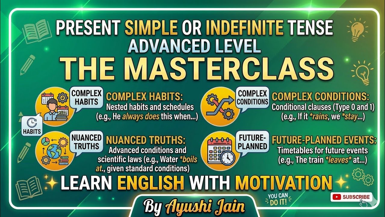 Tense Present tense, Present simple or Indefinite tense #learn English with motivation by AyushiJain