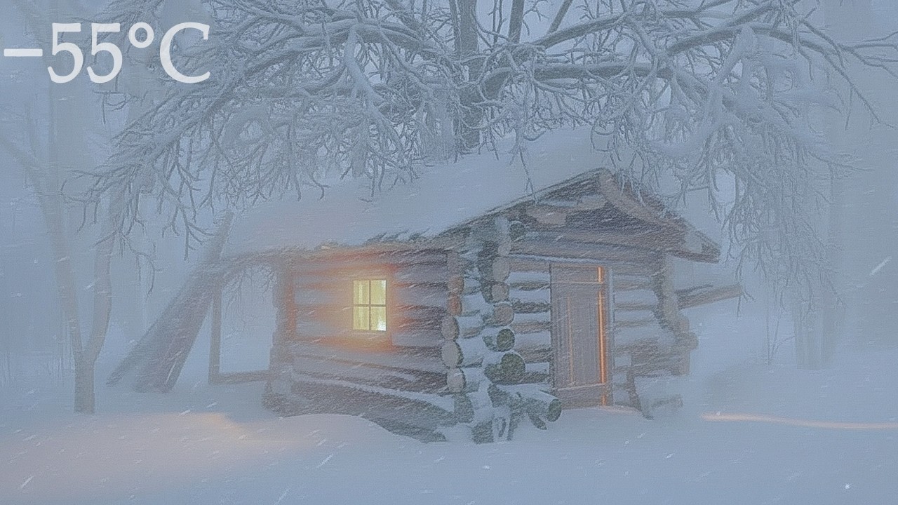 Surviving -55°C in an Extreme Cold Cabin | Off Grid Life in Deep Snow