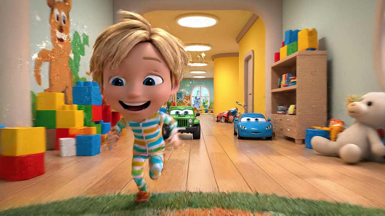 Tres pequeños coches tocan la bocina, toc | Rimas Infantiles y Canciones para Niños