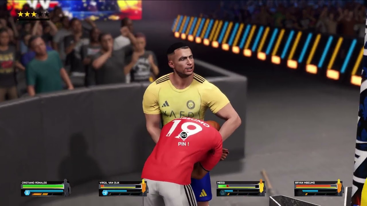 WWE 2K25 on M4 Mac Mini gaming test Ronald against Van Dijk, Messi and Mbeuno