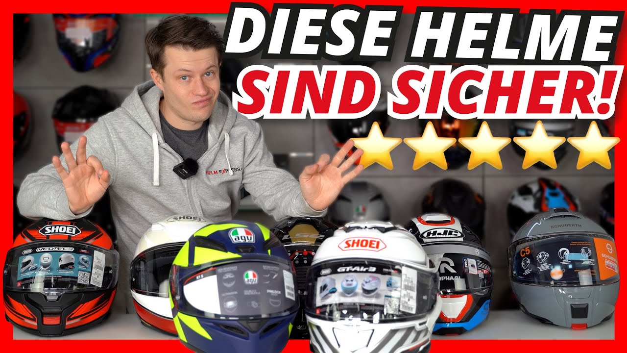 Diese MOTORRADHELME sind SICHER! ⭐️⭐️⭐️⭐️⭐️ Integral- & Klapphelme mit 4 & 5 Sternen im SHARP-TEST ⛑