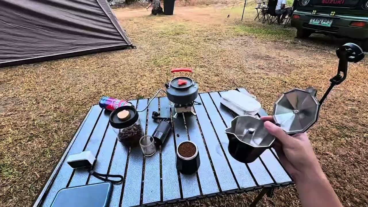 Making coffee while at camping 🏕️ | Moka Pot Coffee