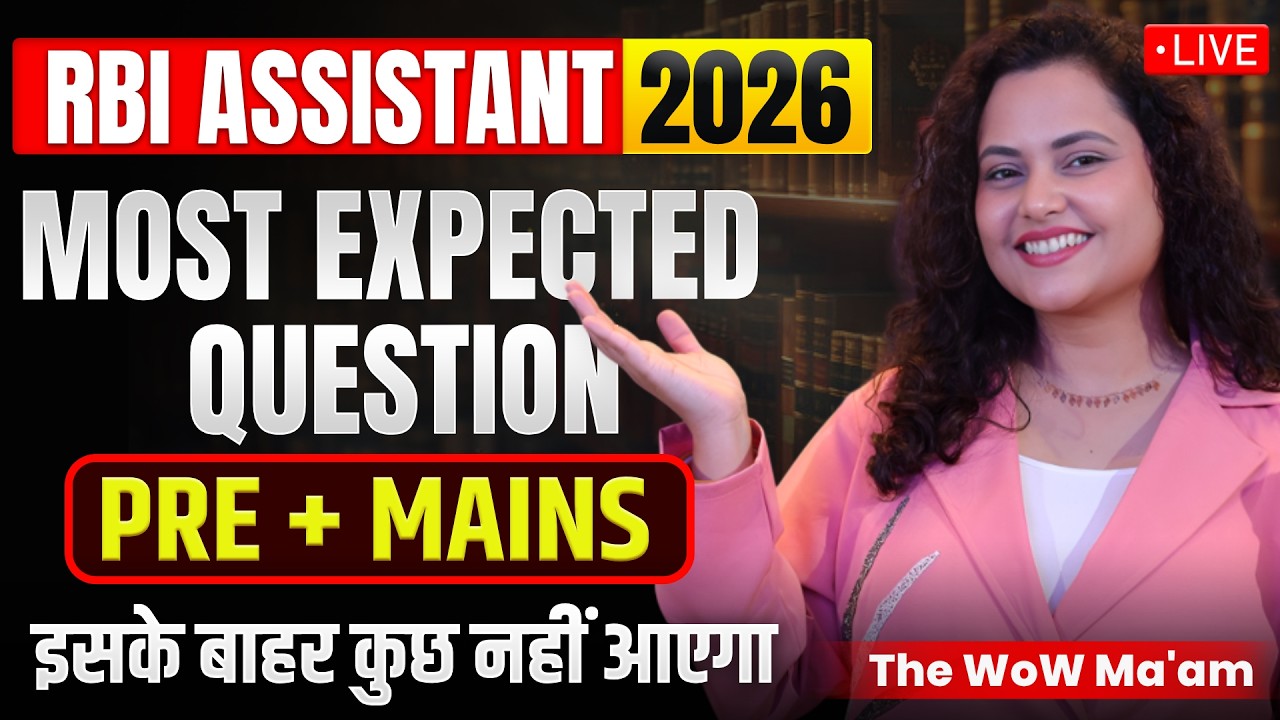🔴 RBI Assistant English | Most Expected Question (Pre + Mains) | Rupam Chikara Ma'am
