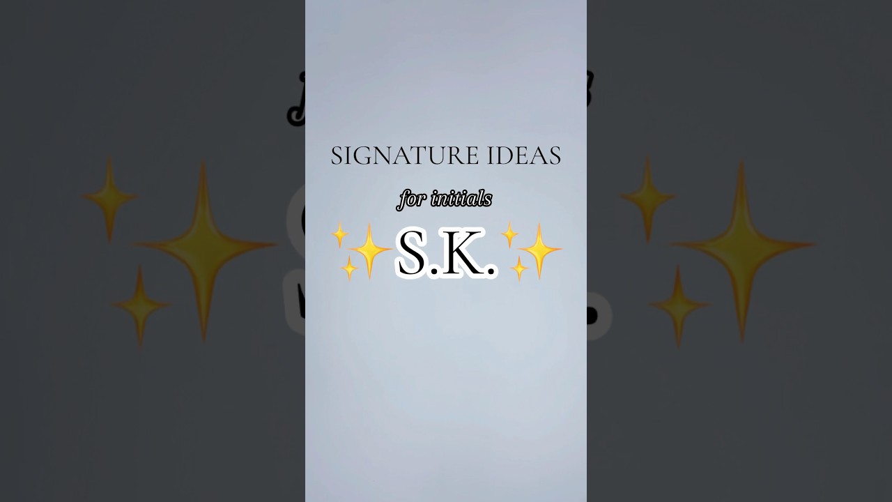 &ldquo;SK&rdquo; Signature Style Ideas | Cool Designs for Your Name #signature #style #name #ideas #s #k