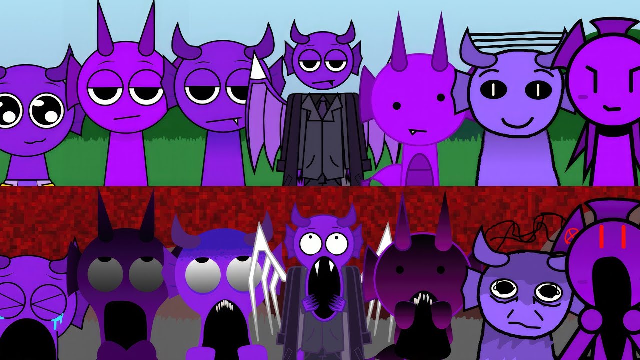 Sprunki Retake But Every Durple Singing Together