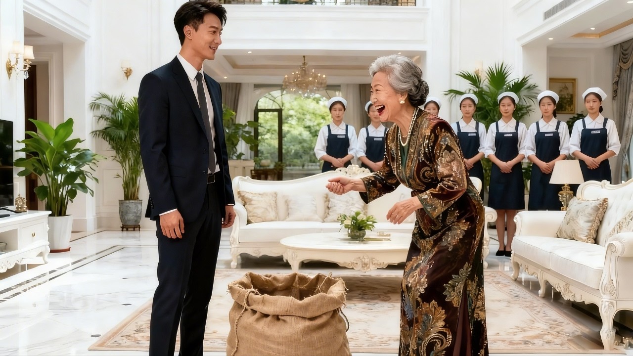 Le PDG rentre avec un sac, à l'intérieur, un bébé adorable ! La grand-mère n'en revient pas de joie！