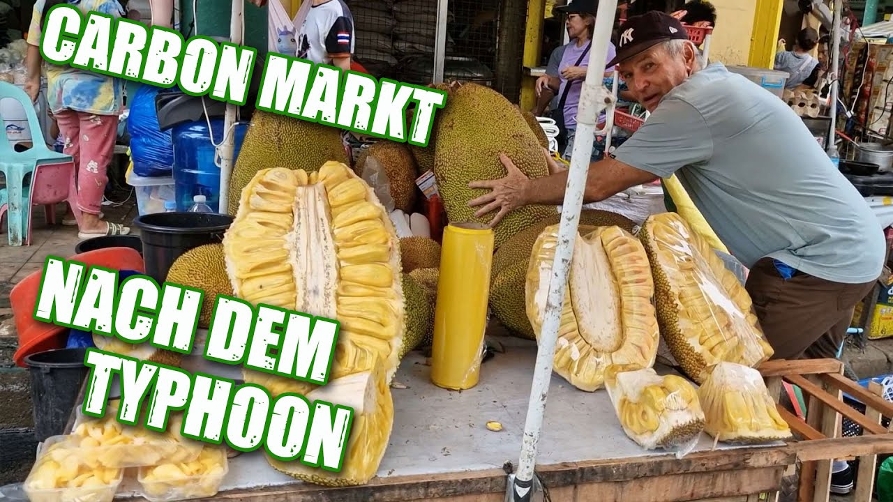 Cebu City Carbon Market nach dem Taifun! Wie groß kann eine Jackfruit sein?