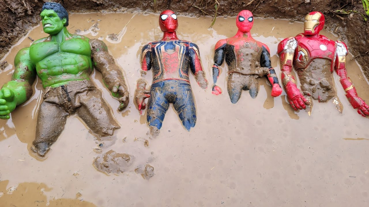 SPIDERMAN DAN ADIK SPIDERMAN JATUH KE LUMPUR, KAKINYA HULK PUTUS, IRON MAN JATUH KE JURANG NERAKA