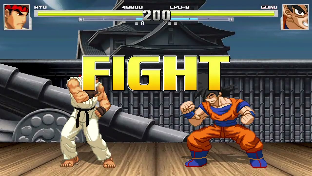 [M.U.G.E.N/Ikemen GO] Ryu (Me) Vs. Goku