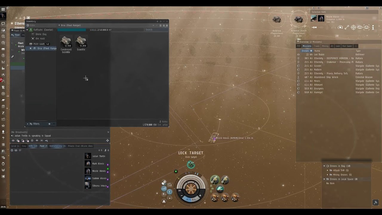 EVE Online #62 - Mining Flotten: Erze abbauen im Team & mit Orca