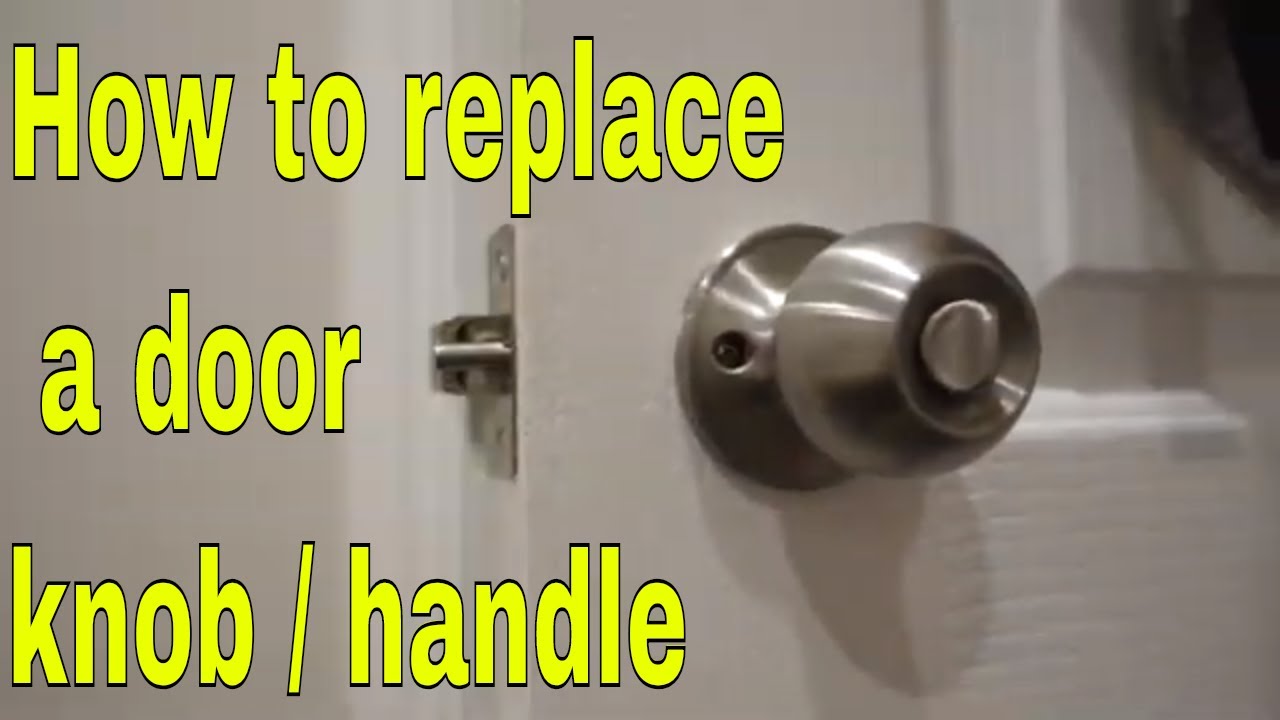 how to remove and install door lock knob / handle