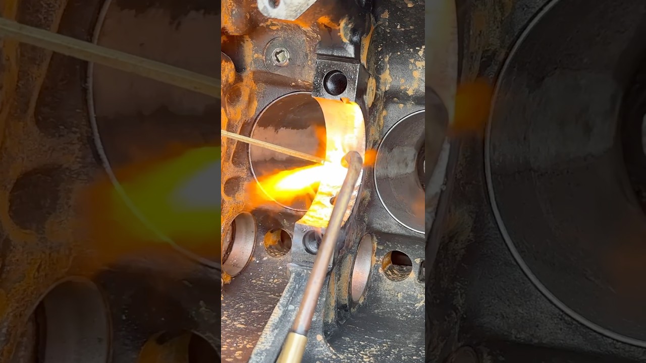 #engine block welding karna ka tarika 🔥😱￼
