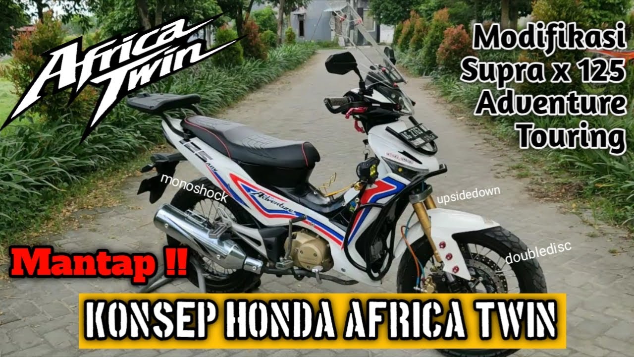 MANTAP !! REVIEW MODIFIKASI SUPRA X 125 KONSEP AFRICA TWIN