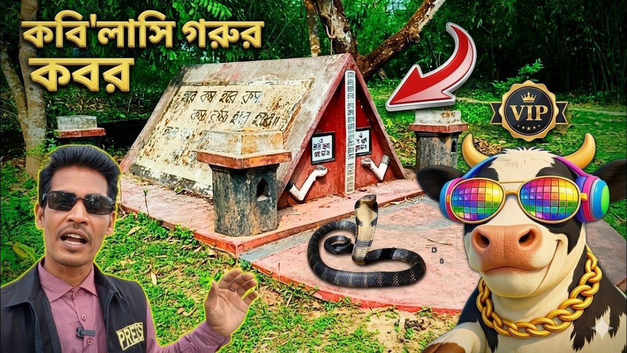 স্বর্গে থেকে পাওয়া কবি'লাসি গরুর কবর | গরুটি সারা জীবন দুধ দিয়েছে বাচ্চা নেই | বদলগাছি | নওগাঁ  