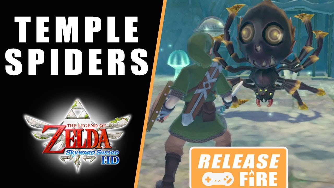 The Legend of Zelda Skyward Sword Switch spiders - How to kill the spiders in Skyview Temple HD