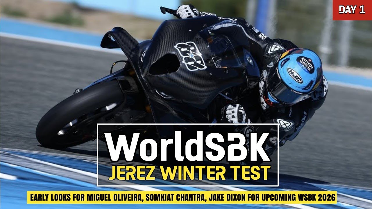 🏁 Debut for Oliveira, Chantra, Dixon in Winter test Jerez for WSBK 2026 #JerezTest