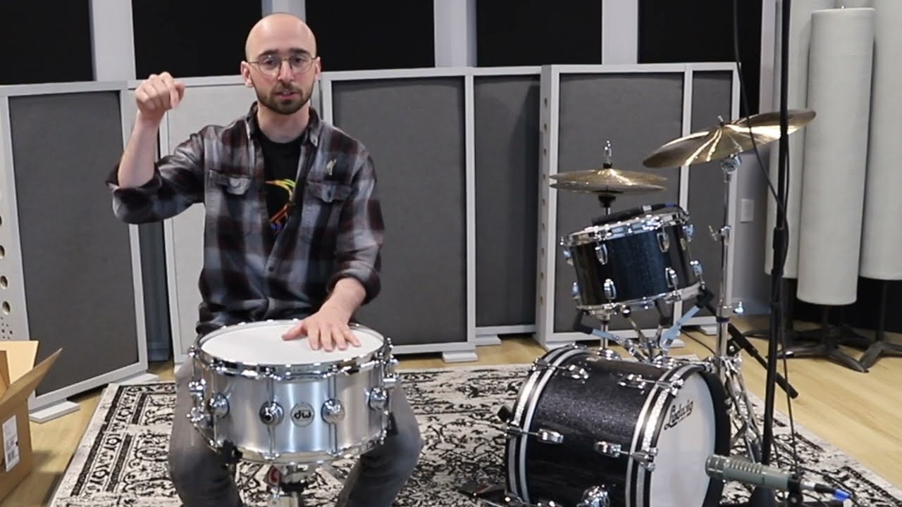 DW Thin Aluminum Snare drum unboxing and demo