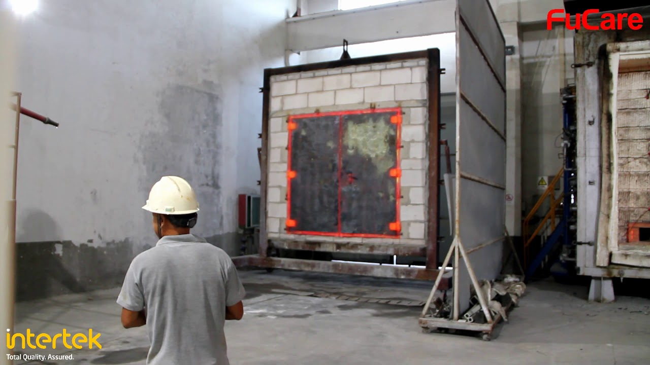 FUCARE large size blast Door 3 hours fire rating test at Intertek