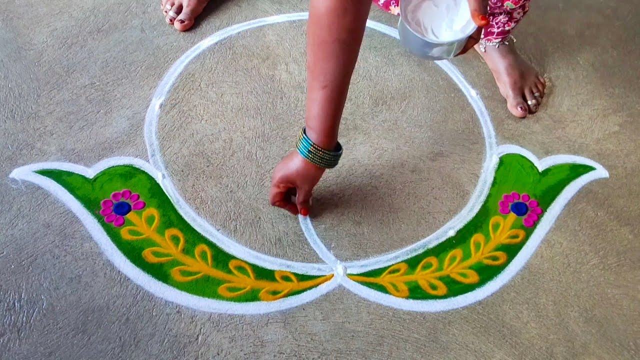 Pongal special colourful rangoli design | beautiful pot design kolam for Pongal #pongal#kolam