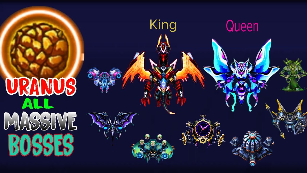 Space shooter All booses - Uranus map Massive Boss - Supper Hard Boss ( Boss 61 - Boss 69)