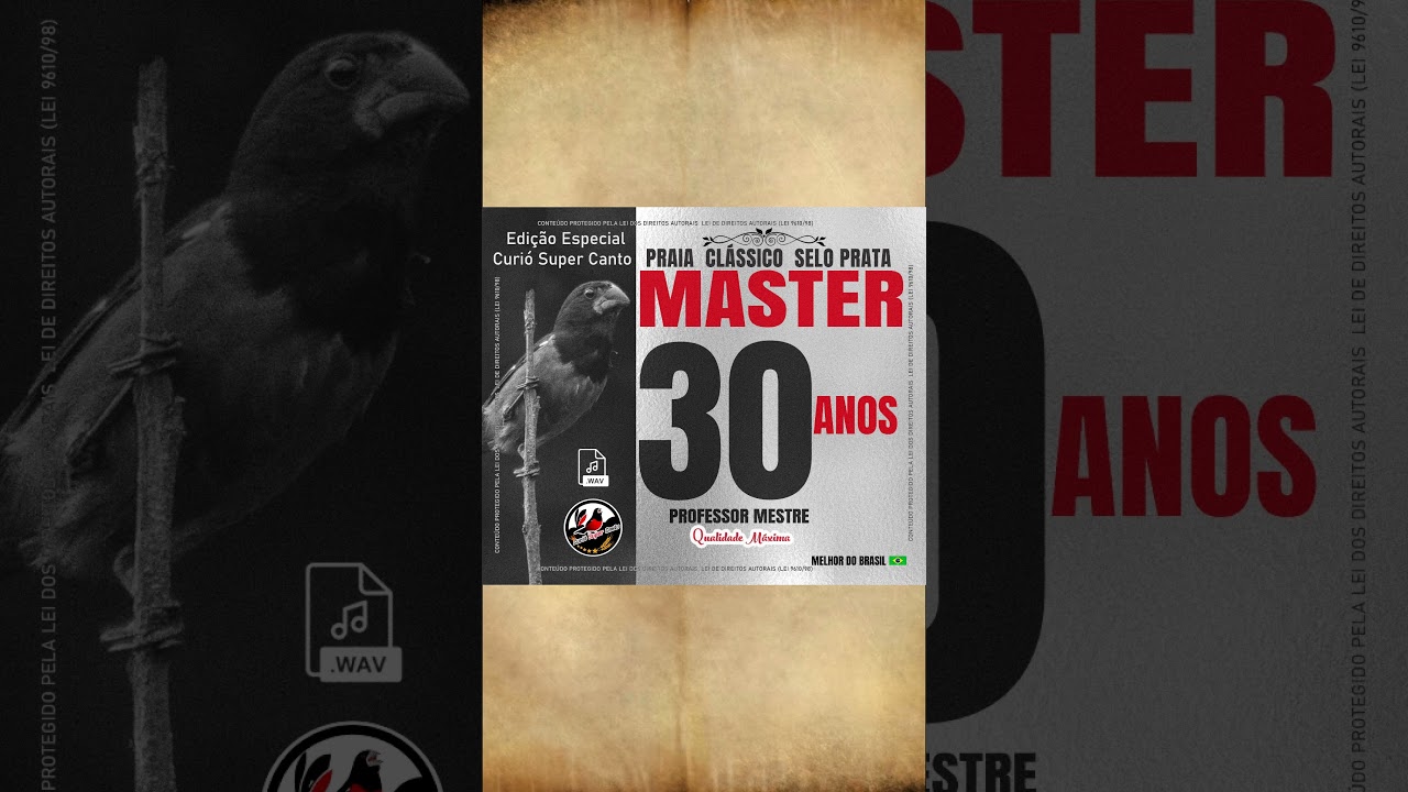 Curi&oacute; Canto Praia Cl&aacute;ssico Selo Prata Master 30 Anos Edi&ccedil;&atilde;o Curi&oacute; Super Canto