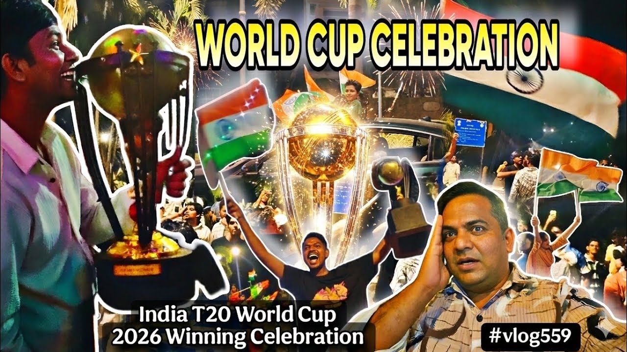 India T20 World Cup 2026 Winning Moment | Full Celebration Vlog | Carter Road Mumbai Celebration 🎊🎉