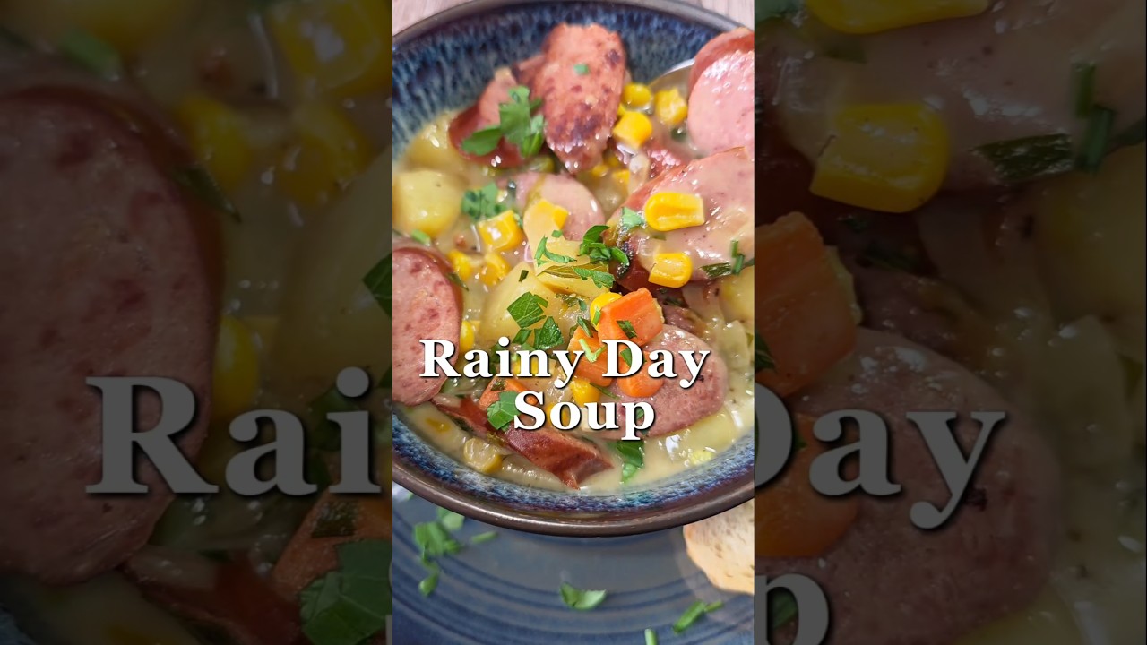 Rainy Day Soup 🍲 😋 #shorts #videorecipe #soup #easyrecipe #cooking
