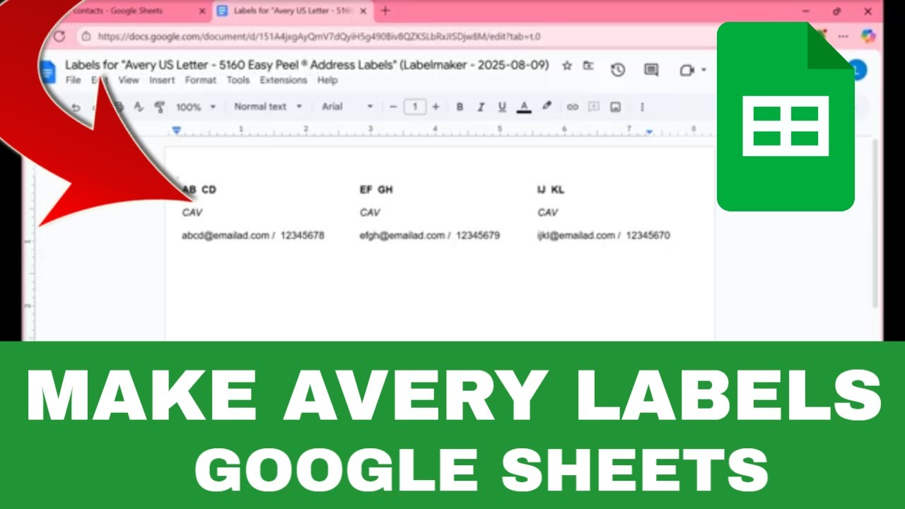 How to Print Avery Labels Using Google Sheets (Step-by-Step)