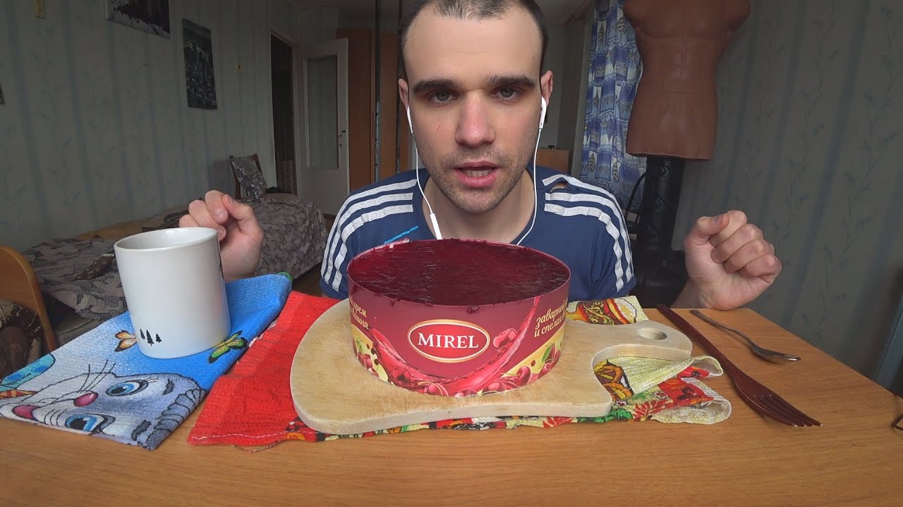 МУКБАНГ АСМР ТОРТ MIREL 