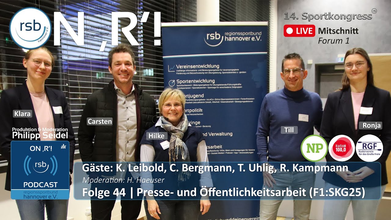 Folge 44 | Presse- und Öffentlichkeitsarbeit für Vereine (LIVE-Mitschnitt: Sportkongress 2025)