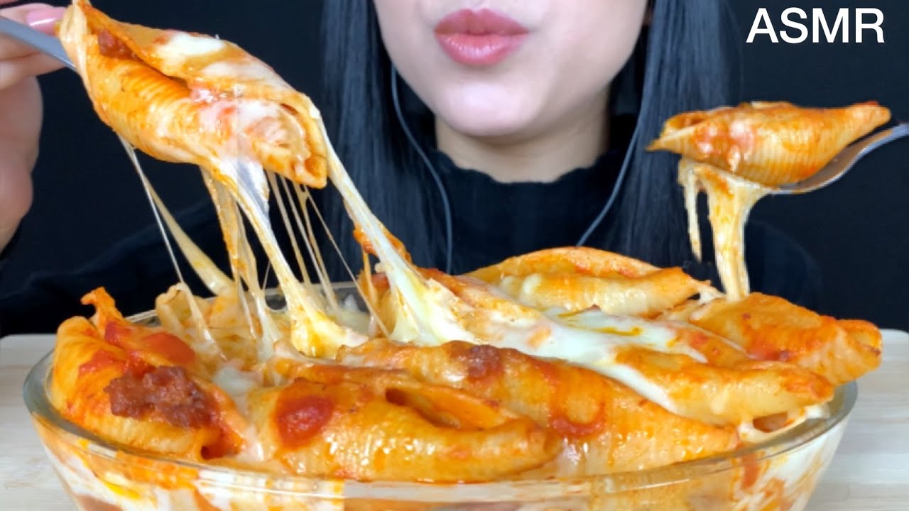 ASMR Cheesy Conchiglioni pasta  | MUKBANG (Eating Sounds)
