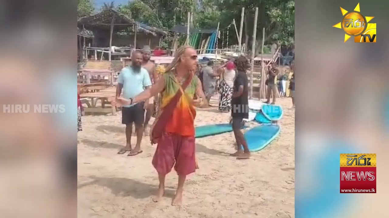 සංචාරකයින් බලන් ඉද්දිම අහංගම වෙරළේ තහනම් ඉදිකිරීම් ඉවත් කරයි - විදේශික සංචාරකයොත් නිලධාරීන්ට බැණ වදී