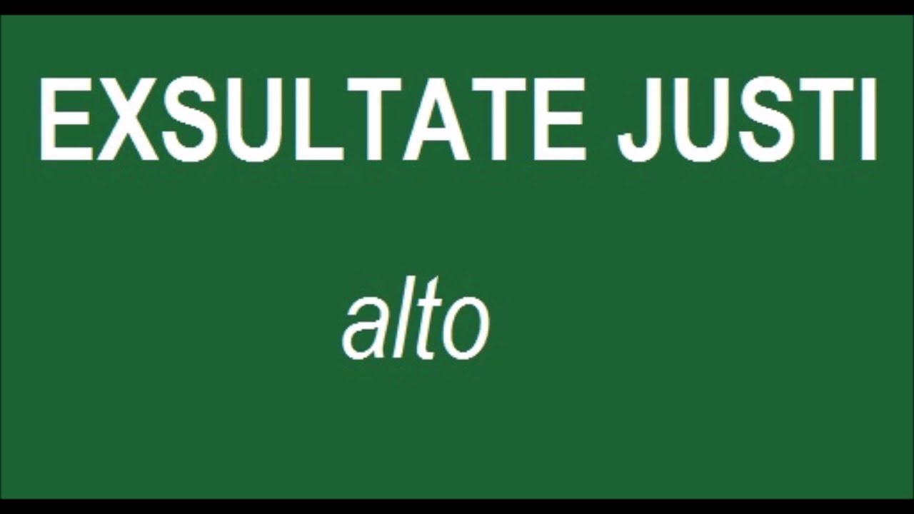 Exsultate Justi ALTO