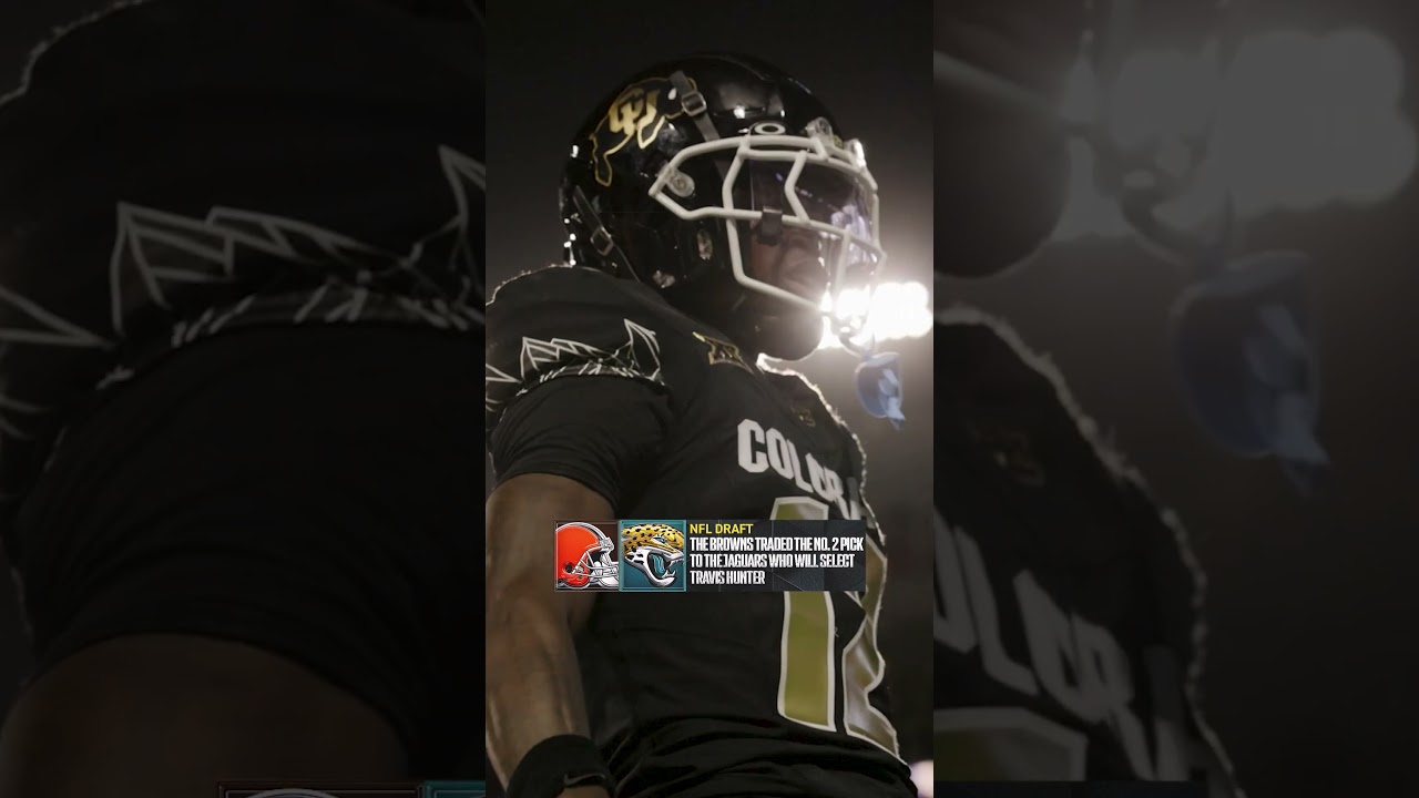 After a trade with the Browns, the Jaguars select Travis Hunter with the No. 2 pick 🔥 #NFLDraft