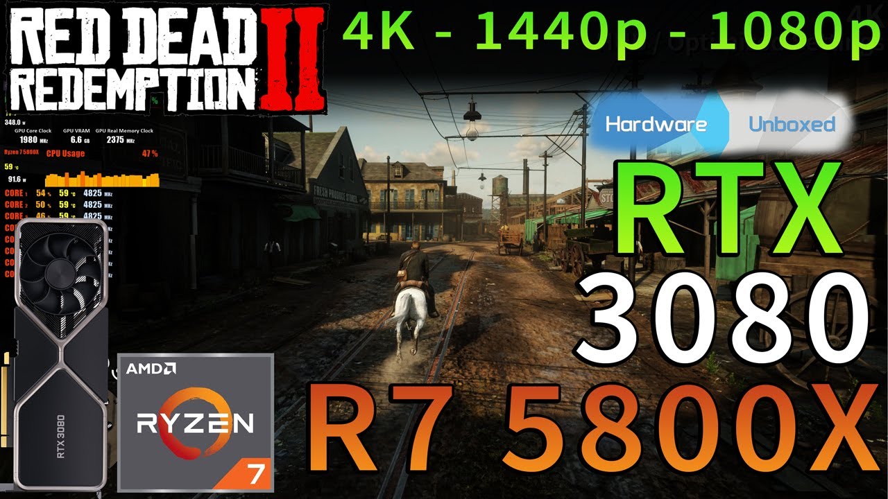 Red Dead Redemption 2 | RTX 3080 | Ryzen 7 5800X | 4K - 1440p - 1080p | Ultra & HUB Settings