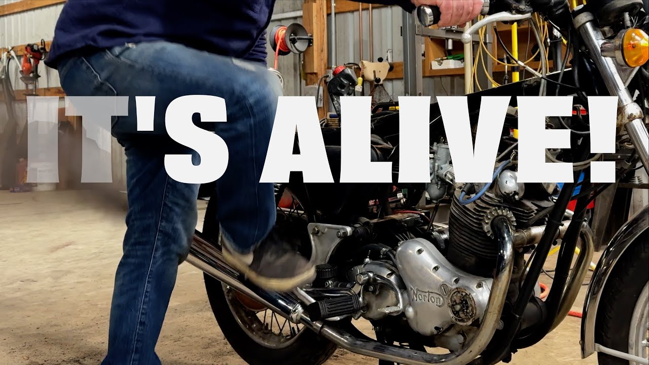 1975 Norton Commando MK3 project first start in decades