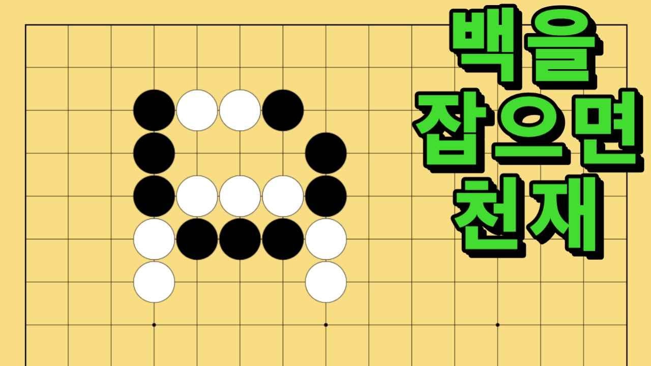 바둑 묘수 사활 - 신비롭고 아름다운 묘수가 있습니다. 백을 잡아보세요.