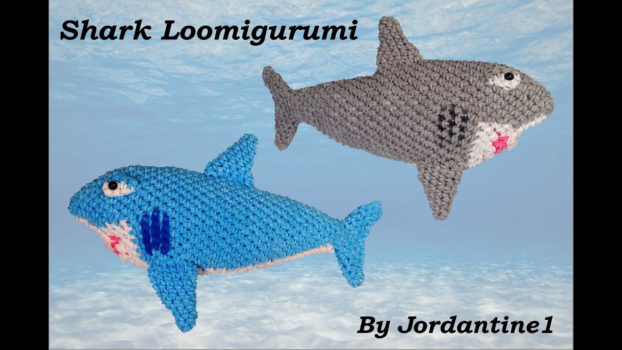 Shark Loomigurumi Amigurumi Part 1 Rainbow Loom Band Crochet Hook Only Bruce Finding Nemo Лумигуруми