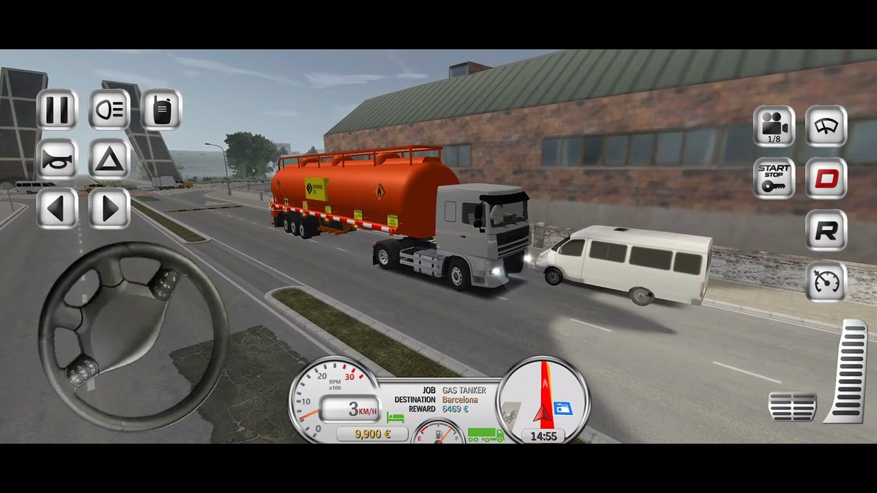 Flatbed truck McQueen / transportation with truck pothole vs car racing #game