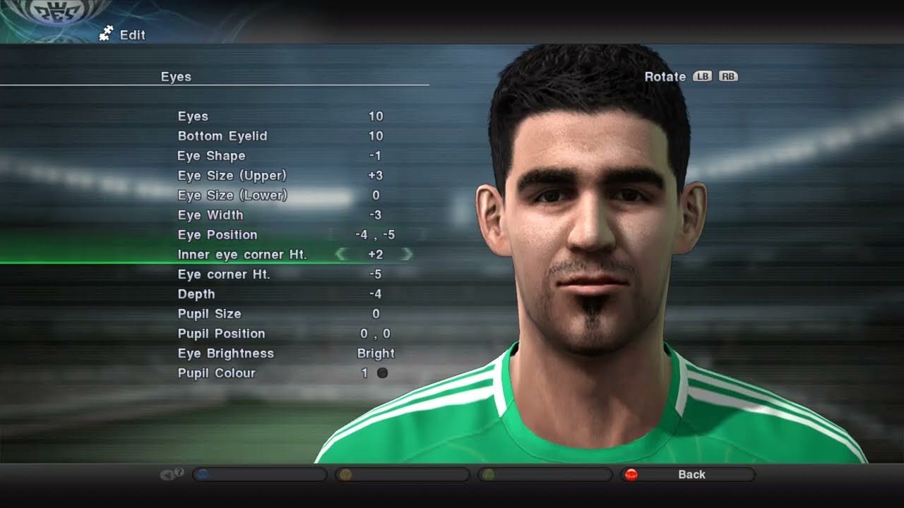 Thibaut Courtois pes 2011 build face