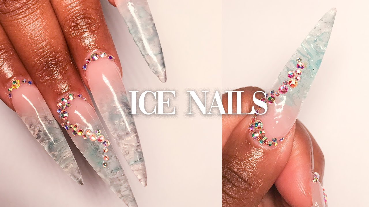 Ice nails Polygel & Saran Wrap | Nails By Geez